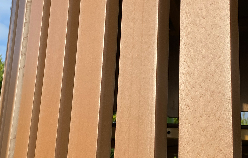The slatted fences