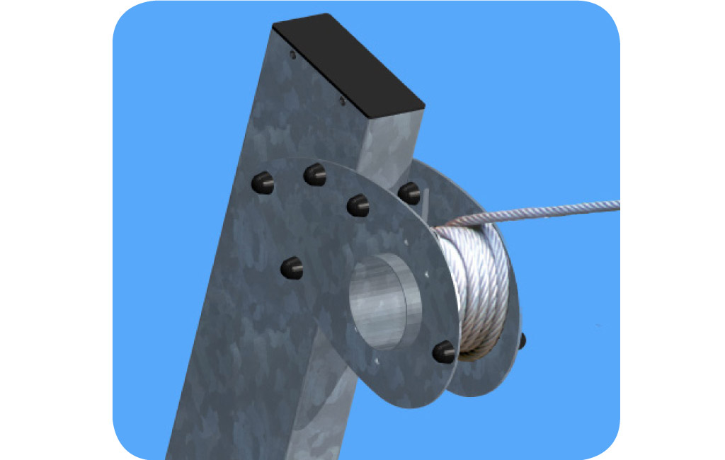 The cableway beams