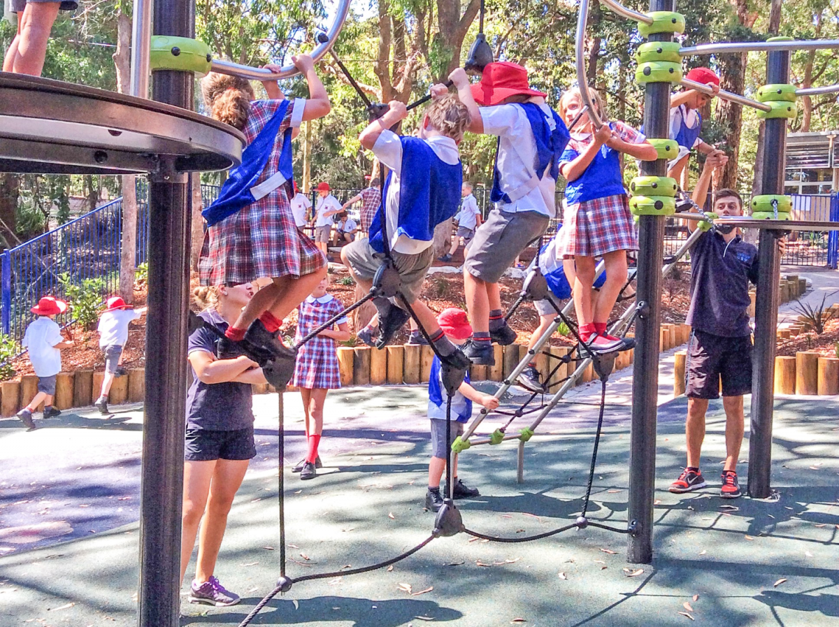 Children climbing at Warrawee Care Center