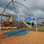 Swing at Blakes Crossing inclusive playground
