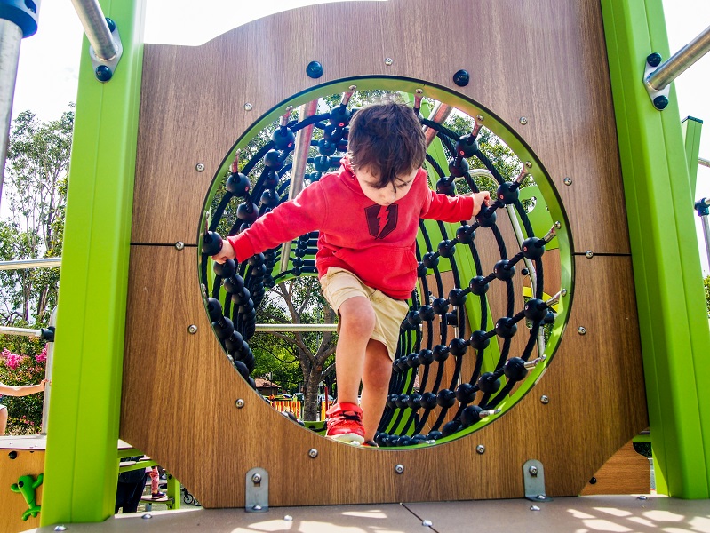 Tunnel at Ollie Webb Reserve all-inclusive playground