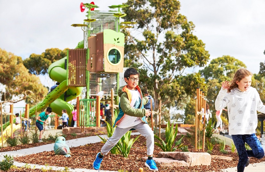 Child playing at Green Gully Reserve Playground