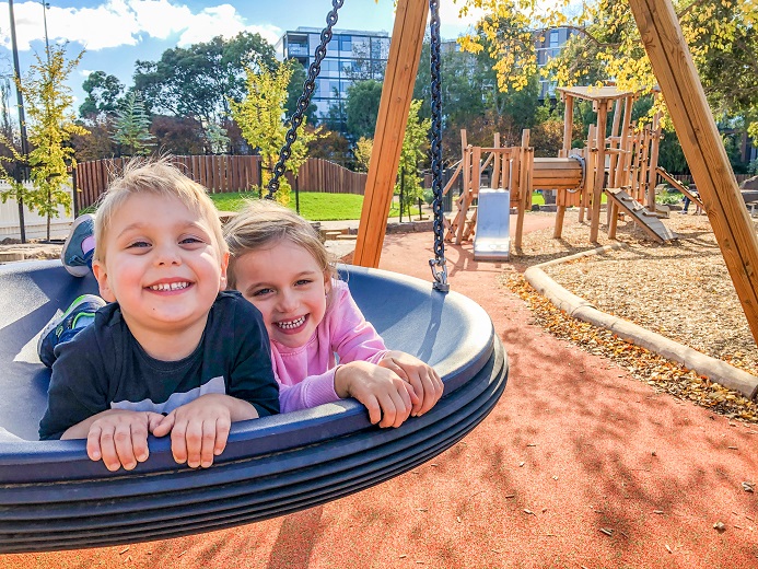 Swing at Victory Square Playground