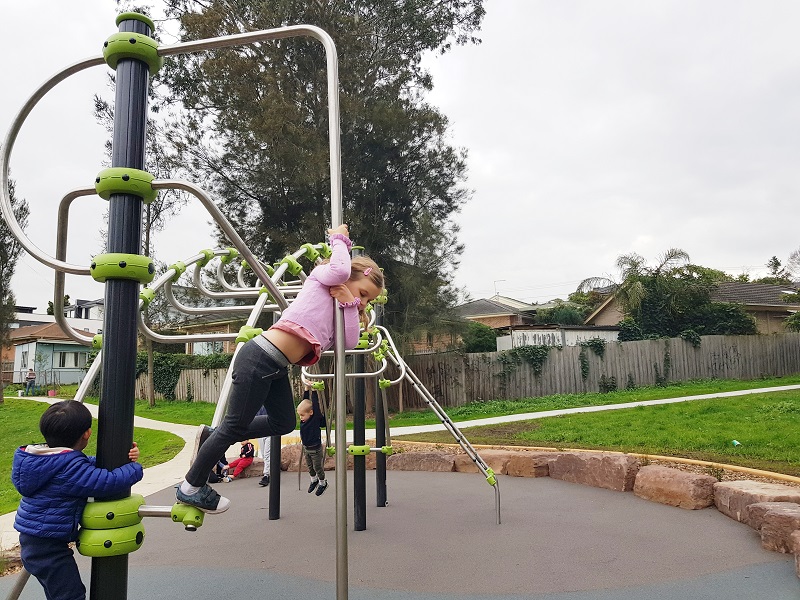 Child playing at Anthony Reserve Playground