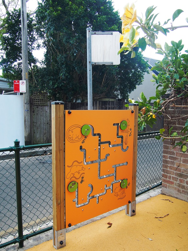 Play panel at Bowden Playground