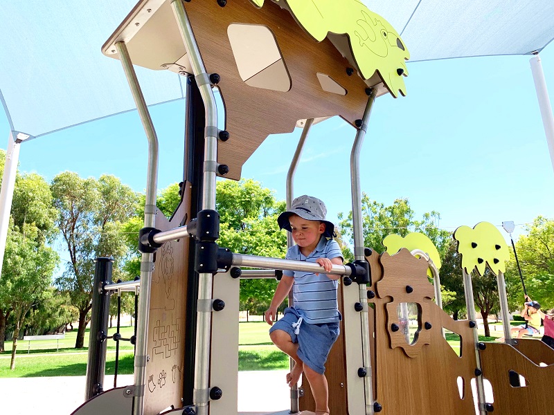 Child playing at Covent Park Pearsall Playground