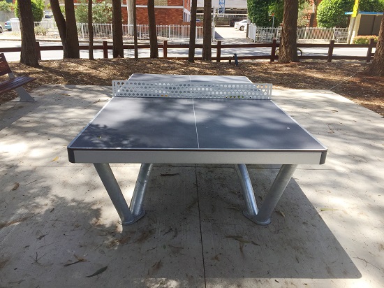 Tennis table at Eastlakes Reserve Playground