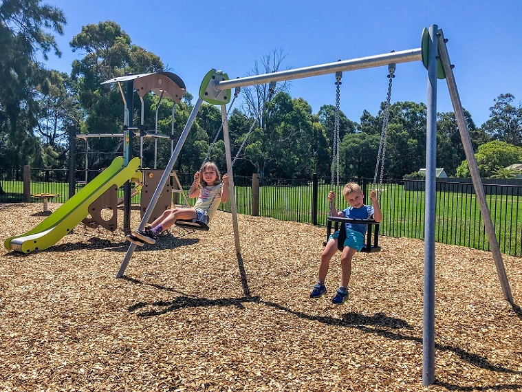 Swing at Eric Taylor Reserve Playground