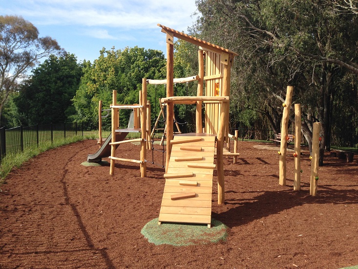 Nature play equipment at Lyne Road Reserve Playground
