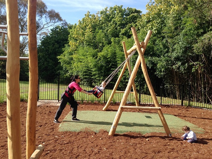 Swing at Lyne Road Reserve Playground