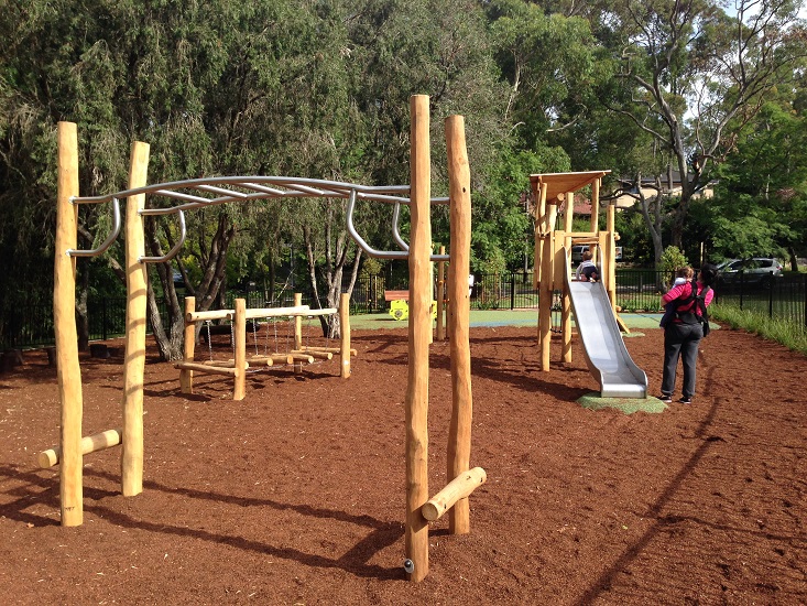Monkey bars at Lyne Road Reserve Playground