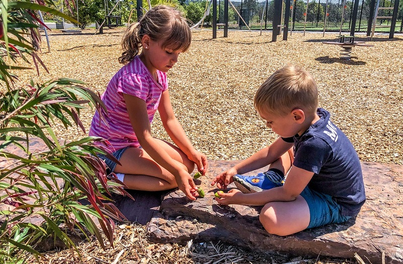 Child playing at Officer Recreation Reserve