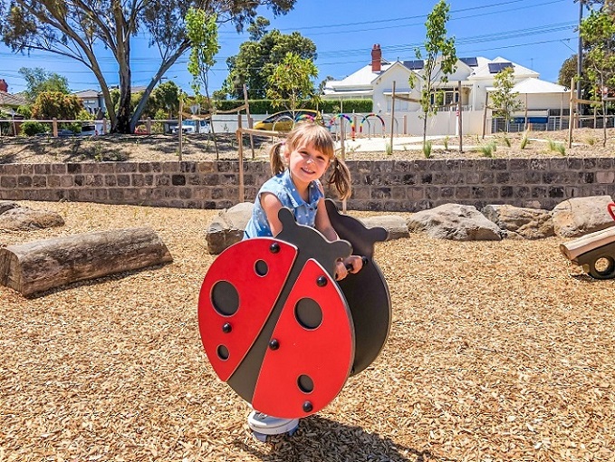 Ladybug springer at Sheils Reserve Themed Playground