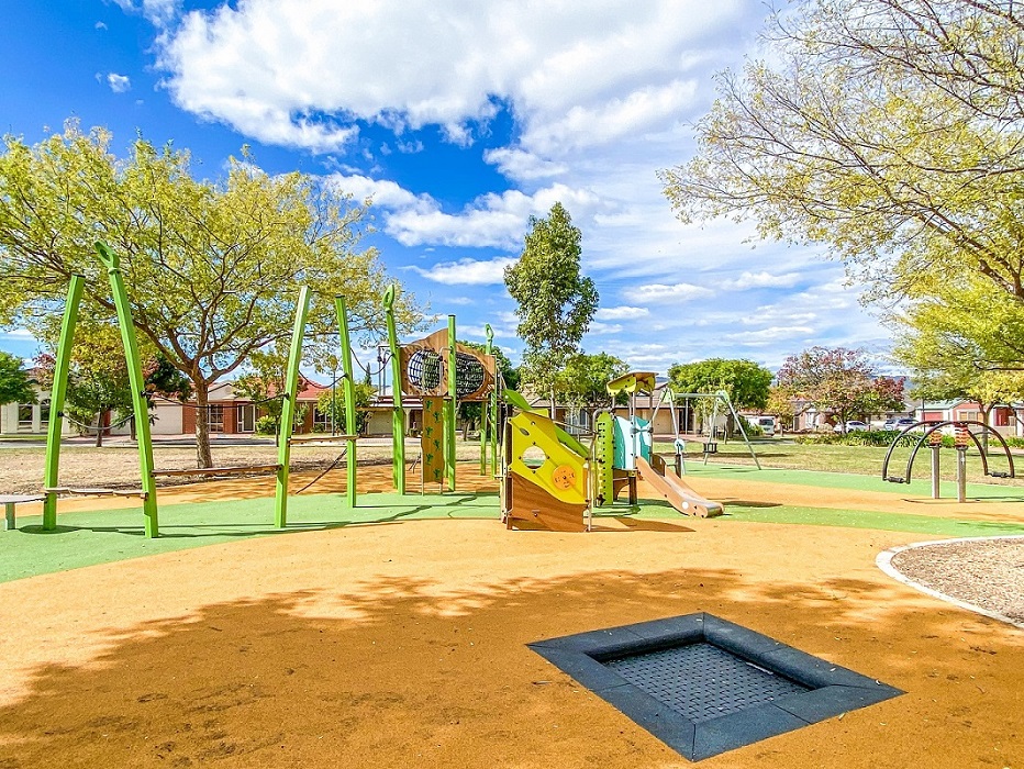 Inclusive Trampoline, at Woodland Reserve Playspace