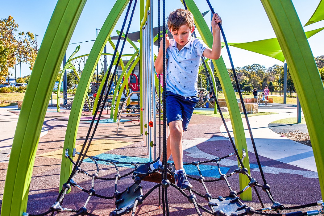Custom Kanopé play structure at Thornlands Community Park