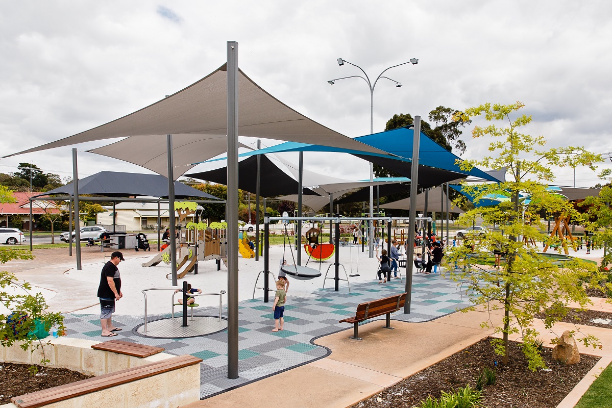 Inclusive Roundabout, Swings and more at Apple Fun Park