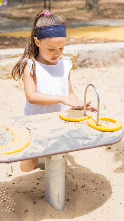 Child playing with sand