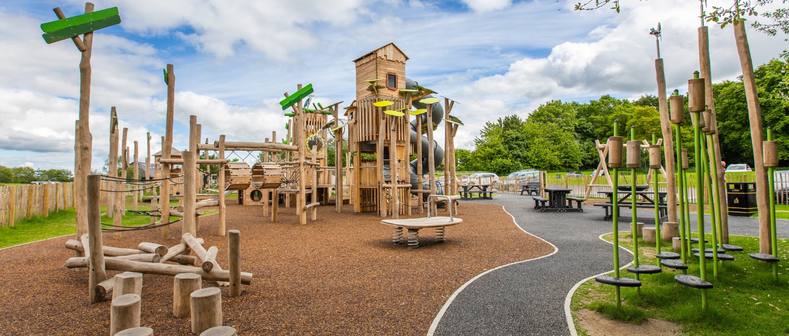 A natural play area featuring local flora and fauna
