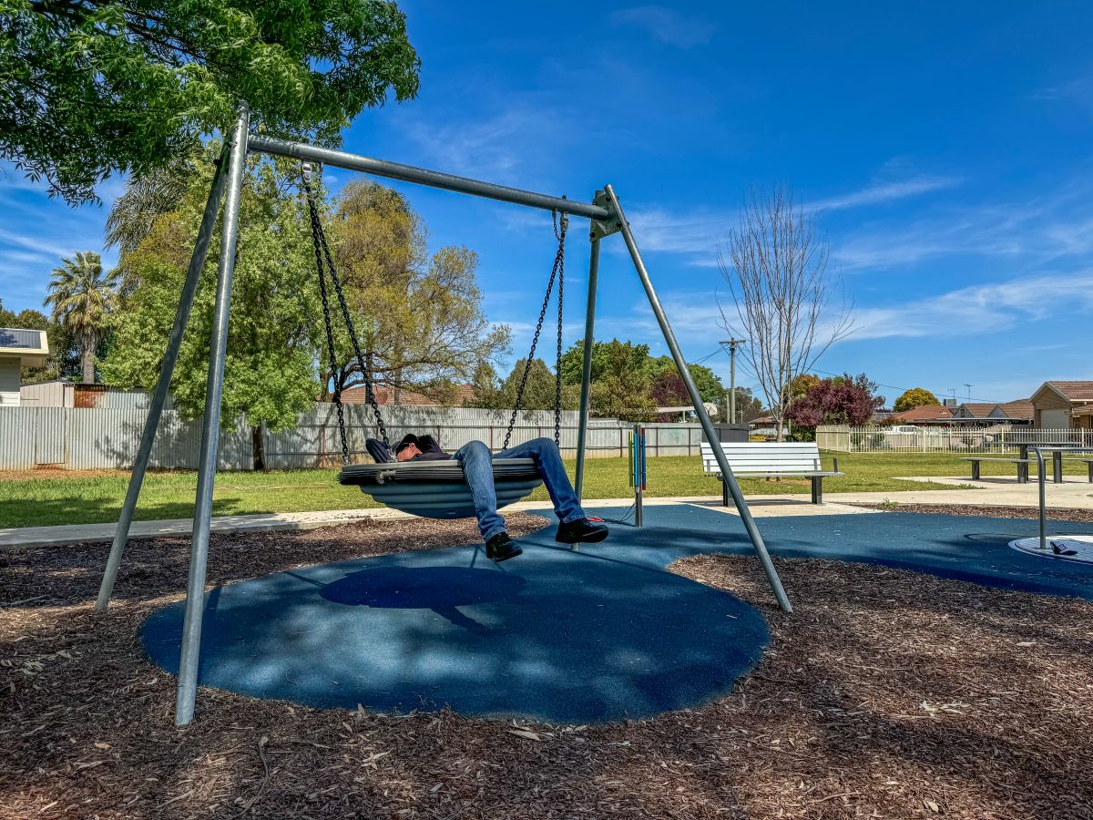 Pod Swing at Borland Lecki Park Playspace
