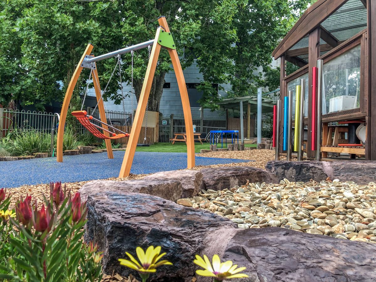 Rainbow Chimes Outdoor Musical Play Equipment, sensory play