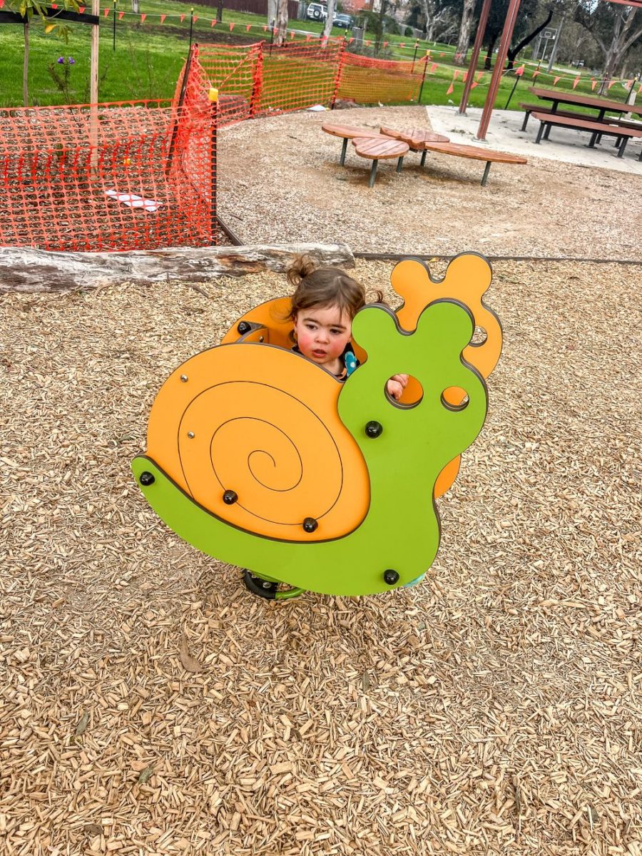 Little kid on Snail Springer