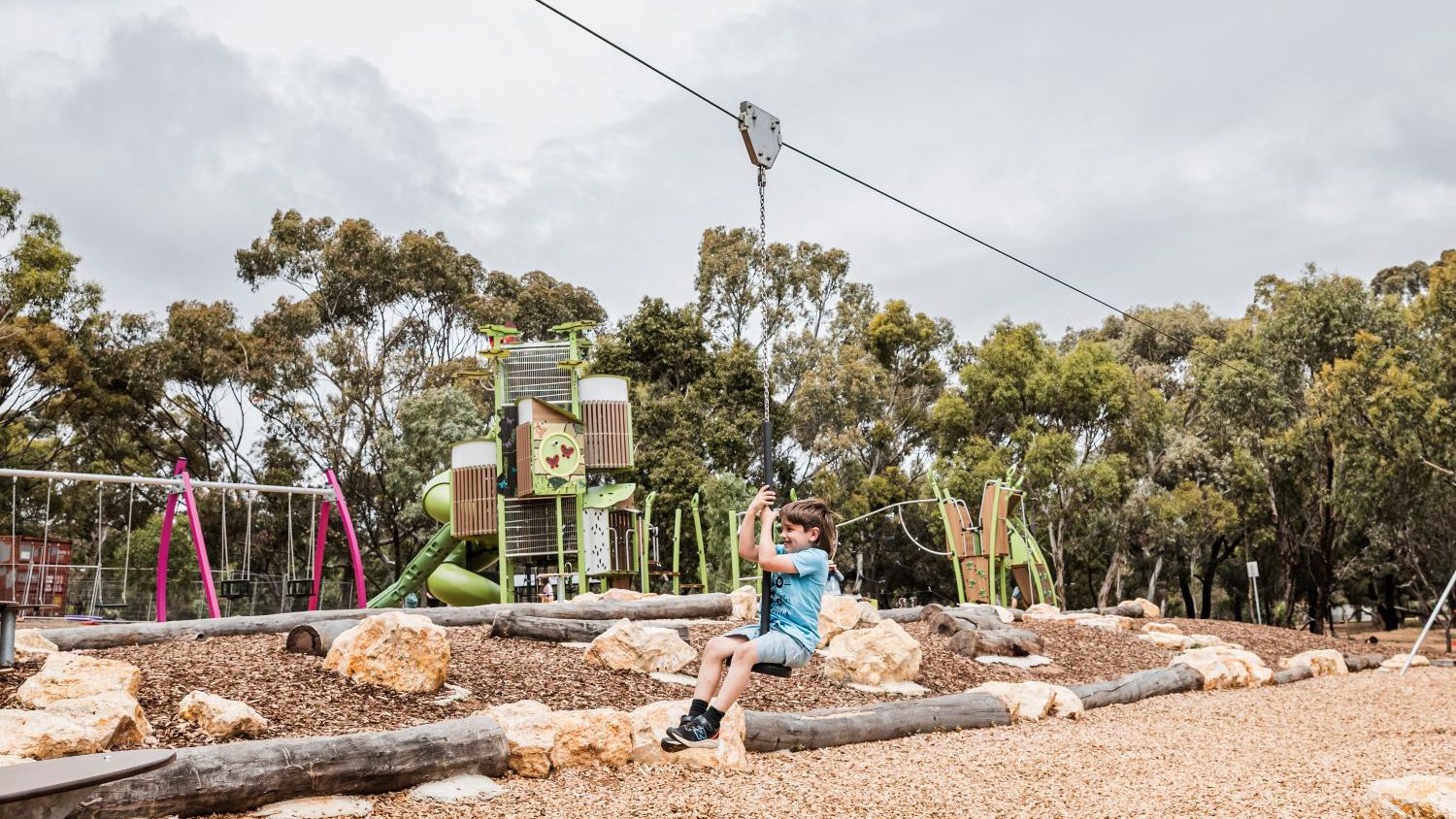 Flying Fox Cable Way commercial play equipment
