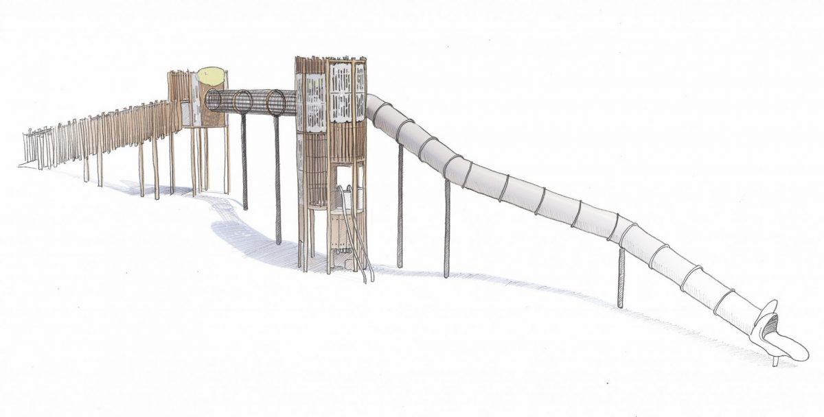 Riverbank Park Play Tower Design